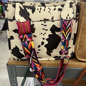 Cow print bag